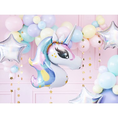 Mooie folieballon in de vorm van een unicorn eenhoorn