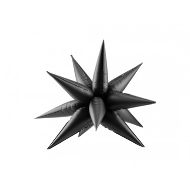 folieballon ster zwart 3D 70cm