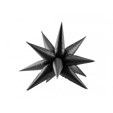 folieballon ster zwart 3D 95cm