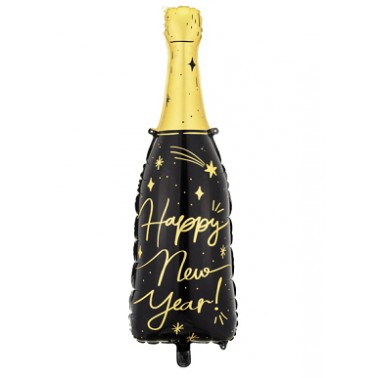 folieballon happy new year champagne