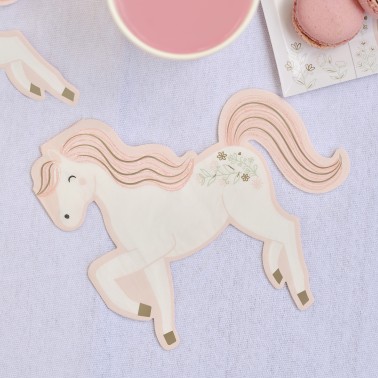 Versier je prinsessenfeest met deze servetten unicorn prinsessenfeest