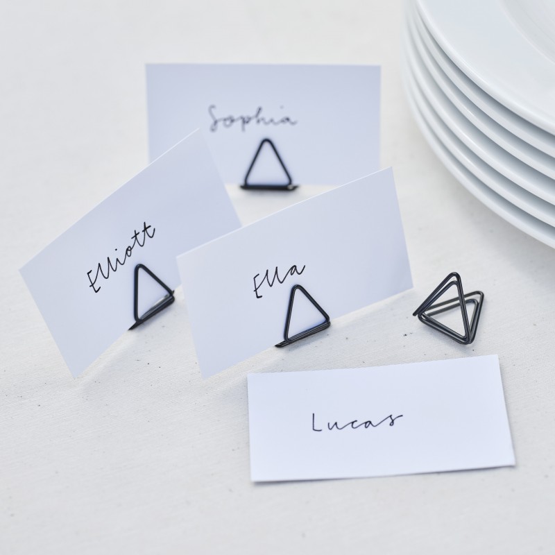 4 minimalistische naamkaartjes houders
