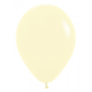 12 ballonnen mat pastel geel (gewoon formaat)