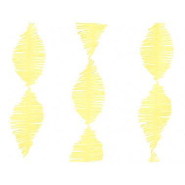 Slinger fringe crêpepapier geel