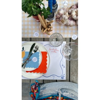 8 onderleggers + tags 'la dolce vita'