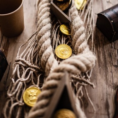 24 gouden piratenmunten voor een superleuk piratenfeestje